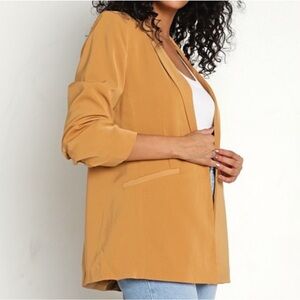 Z Supply Golden Mustard Open-Front Blazer